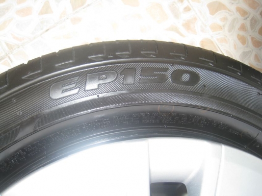 ขายกะทะล้อ Mitsubishi mirage ขอบ14 4รู100 + ฝาครอบ+ยางปี 12 (081-3747940)