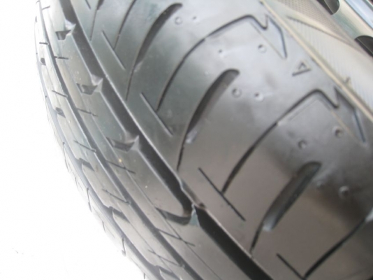 ขายกะทะล้อ Mitsubishi mirage ขอบ14 4รู100 + ฝาครอบ+ยางปี 12 (081-3747940)