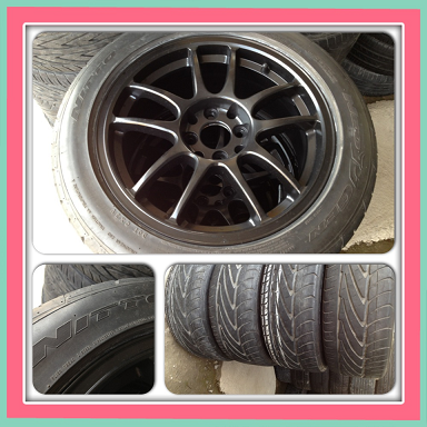 ขายแม็กซ์มือ2 16 Work Emotion สีดำ 4 รู100/114+ยางปี10 ราคา 10900บาทถูก