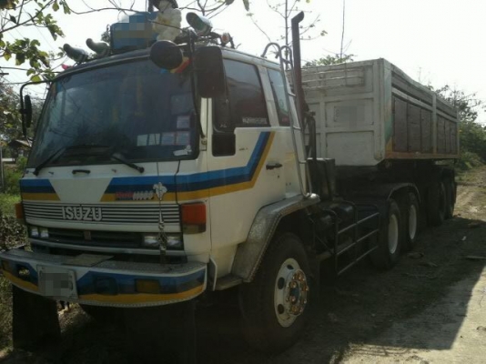 ขายรถหัวลาก 18 ล้อดัมพ์ ISUZU ROCKY 210 ใส่เครื่อง 240 เกียร์ฟูลเลอร์ พร้อมหางเทเลอร์ดัมพ์ 2 เพลา ยาว 7.50 เมตร จัดไฟแนนซ์ได้ 800000 ราคา 1200000