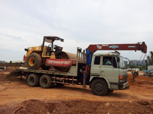 HINO 3 ใบปัด10ล้อท้ายลาดติดเครน5ตันพร้อมใช้