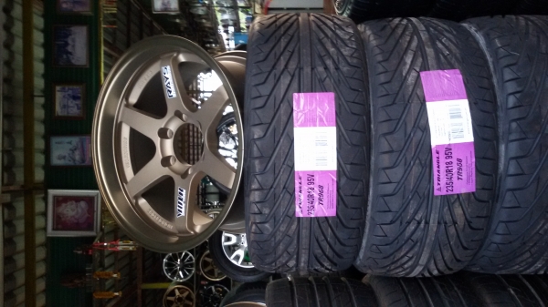 ขอบ18 ก้านตรง6รูพร้อมยางชุดละ26500