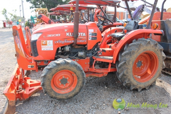 รถ kubota L3608 + ใบมีดคานล่าง
