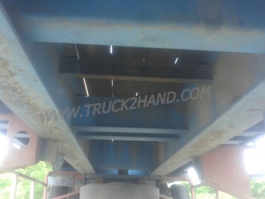 หางพื้นเรียบยาว 12 เมตร ต่ออู่พนัส จดทะเบียนปี 46 เลขคัชซี P36-1296 แบบรุ่น PS2-SC1200A น๊อต 8 ตัว ยาง 10.00-20 / 2 เพลา