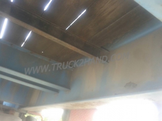 หางพื้นเรียบยาว 12 เมตร ต่ออู่พนัส จดทะเบียนปี 46 เลขคัชซี P36-1296 แบบรุ่น PS2-SC1200A น๊อต 8 ตัว ยาง 10.00-20 / 2 เพลา