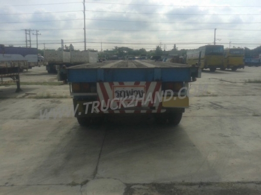 หางพื้นเรียบยาว 12 เมตร ต่ออู่พนัส จดทะเบียนปี 46 เลขคัชซี P36-1296 แบบรุ่น PS2-SC1200A น๊อต 8 ตัว ยาง 10.00-20 / 2 เพลา