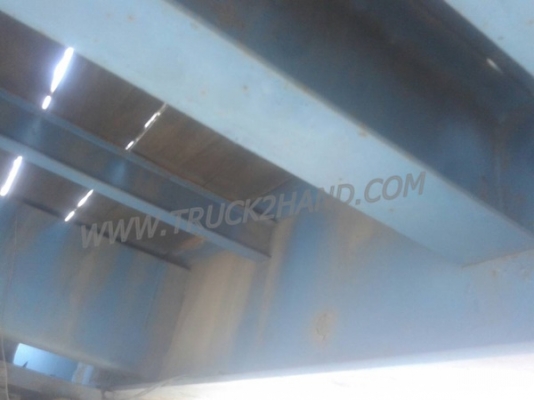 หางพื้นเรียบยาว 12 เมตร ต่ออู่พนัส จดทะเบียนปี 46 เลขคัชซี P36-1296 แบบรุ่น PS2-SC1200A น๊อต 8 ตัว ยาง 10.00-20 / 2 เพลา