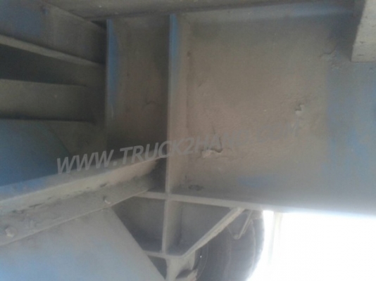 หางพื้นเรียบยาว 12 เมตร ต่ออู่พนัส จดทะเบียนปี 46 เลขคัชซี P36-1296 แบบรุ่น PS2-SC1200A น๊อต 8 ตัว ยาง 10.00-20 / 2 เพลา