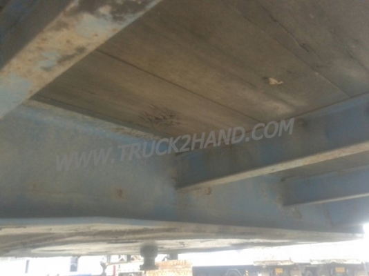 หางพื้นเรียบยาว 12 เมตร ต่ออู่พนัส จดทะเบียนปี 46 เลขคัชซี P36-1296 แบบรุ่น PS2-SC1200A น๊อต 8 ตัว ยาง 10.00-20 / 2 เพลา