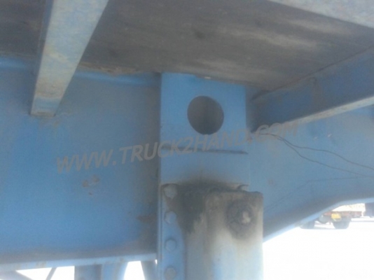 หางพื้นเรียบยาว 12 เมตร ต่ออู่พนัส จดทะเบียนปี 46 เลขคัชซี P36-1296 แบบรุ่น PS2-SC1200A น๊อต 8 ตัว ยาง 10.00-20 / 2 เพลา