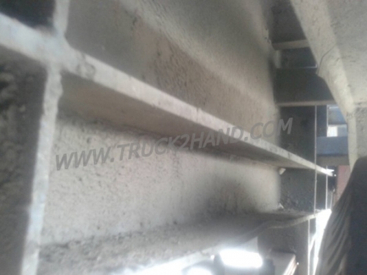 หางพื้นเรียบยาว 12 เมตร ต่ออู่พนัส จดทะเบียนปี 46 เลขคัชซี P36-1296 แบบรุ่น PS2-SC1200A น๊อต 8 ตัว ยาง 10.00-20 / 2 เพลา