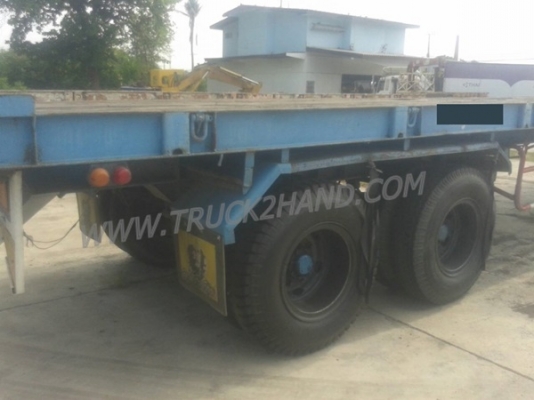 หางพื้นเรียบยาว 12 เมตร ต่ออู่พนัส จดทะเบียนปี 46 เลขคัชซี P36-1296 แบบรุ่น PS2-SC1200A น๊อต 8 ตัว ยาง 10.00-20 / 2 เพลา