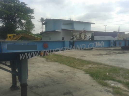 หางพื้นเรียบยาว 12 เมตร ต่ออู่พนัส จดทะเบียนปี 46 เลขคัชซี P36-1296 แบบรุ่น PS2-SC1200A น๊อต 8 ตัว ยาง 10.00-20 / 2 เพลา