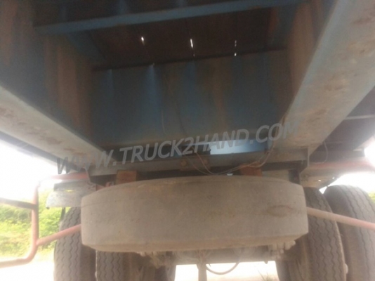 หางพื้นเรียบยาว 12 เมตร ต่ออู่พนัส จดทะเบียนปี 46 เลขคัชซี P36-1296 แบบรุ่น PS2-SC1200A น๊อต 8 ตัว ยาง 10.00-20 / 2 เพลา