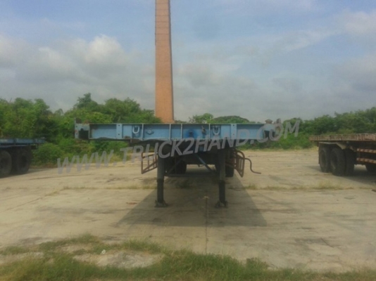 หางพื้นเรียบยาว 12 เมตร ต่ออู่พนัส จดทะเบียนปี 46 เลขคัชซี P36-1296 แบบรุ่น PS2-SC1200A น๊อต 8 ตัว ยาง 10.00-20 / 2 เพลา