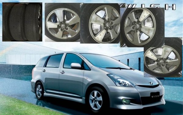 ล้อเดิม TOYOTA WISH ขอบ15 พร้อมยางปี12