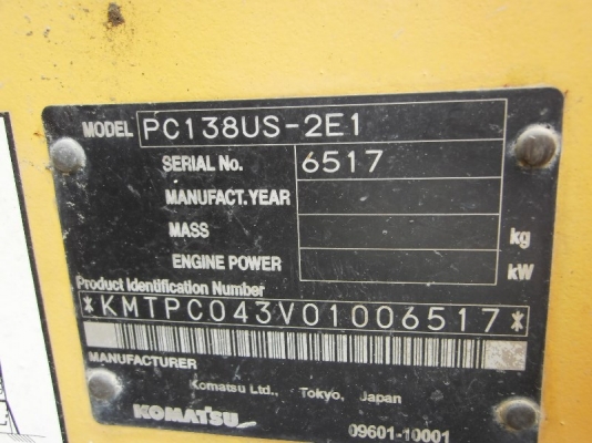รถขุด Komatsu PC138US-2E1 #6517 รถญี่ปุ่น สนใจโทร. 080-6565422 (หนิง)