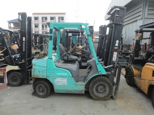 ขายรถ mitsubishi fg25 แก็ส +น้ำมันเบนซิล เกียร ออโต้ เสาสูง 4เมตร