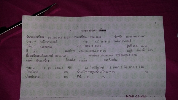 ขาย ninja250 ปี 2012 ราคา 65,000