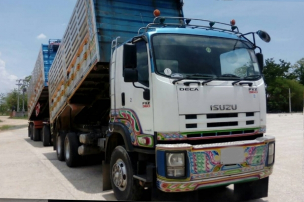 ขาย ISUZU 360 พ่วงแม่+ลูก กระบะเหล็กคอกเกษตรดั๊ม รถปี 52 ( ลูกค้าหลุดมัดจำ เปิดขายใหม่อีกรอบ )