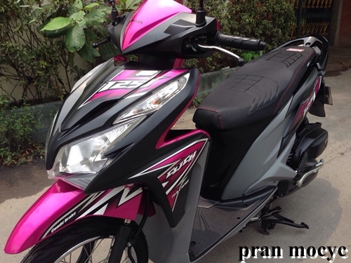 ขายClick 125i รุ่น Racing combi-brake สีชมพูดำ ปี2014