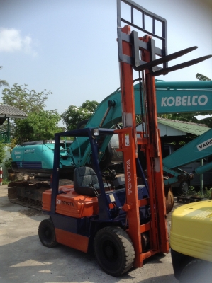 +++ ขายโฟล์คลิฟท์  TOYOTA 5FD20  ขนาด 2  ตัน  เครื่องยนต์ดีเซล  เสา  3  เมตร  เกียร์ธรรมดา  งา 1,070  มม.  ยางตันครับ