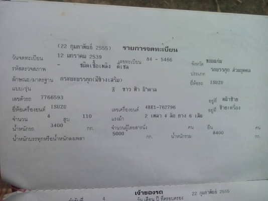 ขาย 6 ล้อ KS เครื่ิองอิซูซุ 110 แรงเอฟหน้าหลัง ปี 39