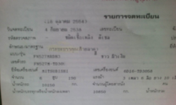 รถมิตซู 10 ล้อ ท้ายลาด FN527 - TD  191 แรงม้า.    สนใจติดต่อ  081 - 6079515