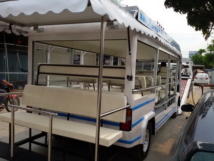 รถชมวิวไฟฟ้าโซล่าเซลล์ 35-40 ที่นั่ง รถไฟฟ้าโซล่าเซลล์ 35-40 ที่นั่ง