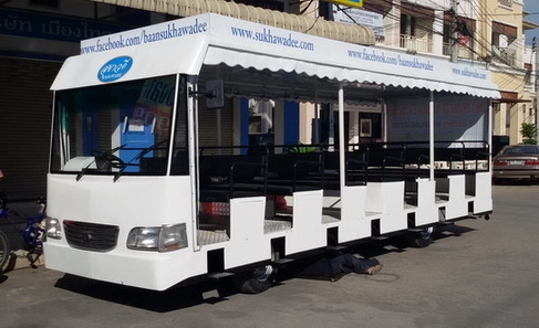 รถชมวิวไฟฟ้าโซล่าเซลล์ 35-40 ที่นั่ง รถไฟฟ้าโซล่าเซลล์ 35-40 ที่นั่ง