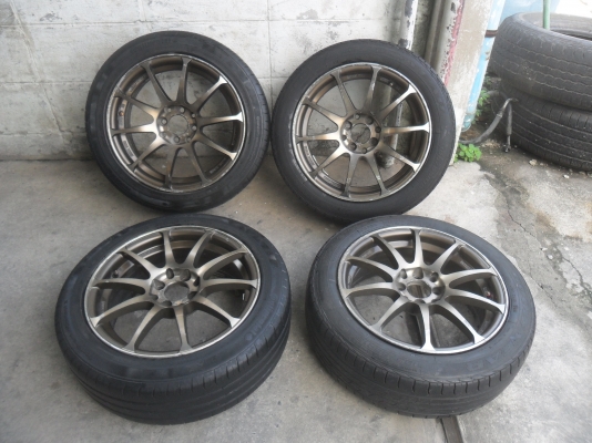 ล้อแม็ก 16นิ้ว 4รู100/114 พร้อมยาง สวยๆ 4 ล้อ ราคา 6000 บาท