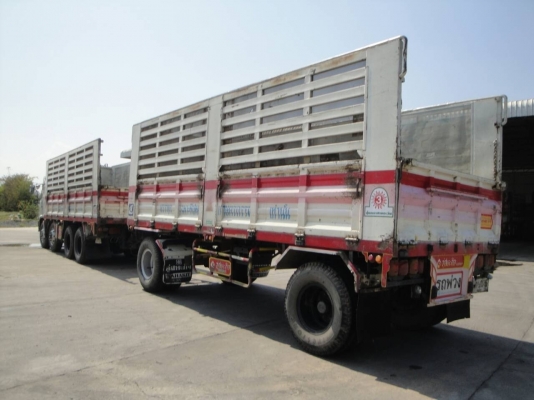 ขาย HINO MEGA 260 พ่วงแม่+ลูก กระบะเหล็กคอกเกษตร ไม่ดั๊ม รถปี46