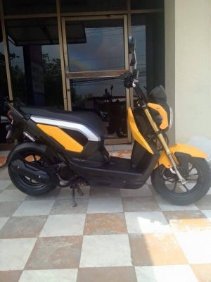 Honda Zoomer X ปี 2556 สีเหลือง รุ่นใหม่ล่าสุด รถสวยวิ๊งสดใสมากๆ