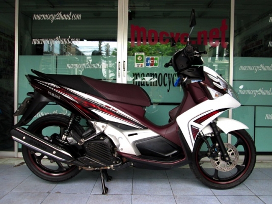 nouvo sx 125 cc. สีขาวม่วง รถเดือน ธันวาคม ปี 56 ไมล์ 8 พันโล ระบบหัวฉีดประหยัดขั้นเทพ แถม 3 รายการ 