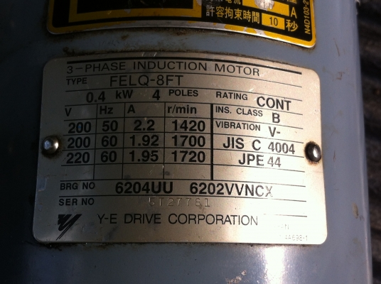 มอเตอร์ปั๊มไฮโดรลิก NIPPON ขนาด 1/2 แรงม้า 220 V. สามเฟสต่อใข้ไฟบ้านเราได้