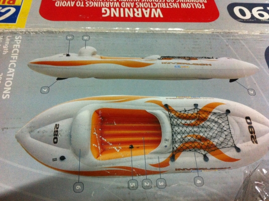 เรือยางคายัคอย่างดี INVERLOCH นั่งคนเดียวของใหม่เหมือนในภาพ