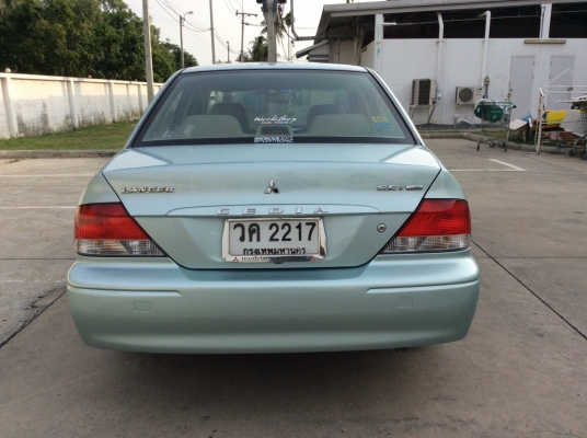 ขายรถ มิตซู Lancer  Cedia 1.8 se.i Limited ปี01ต้วท็อป ออโต้ ไฟฟ้าทั้งคัน เบาะหนังแท้ ลายไม้ airbag2ใบ abs ภายในสวยสะอาด แอร์เย็นฉ่ำ ตัวถังบางเดิมสวยมาก ไม่มีชนเลย สีเงาบางสวย เครื่องดี เกียร์ดี ช่วงล่างดีมาก รถขับดีมาก วิ่งน้อย ไมล์แท้ รถมือเดียวจากป้ายแ