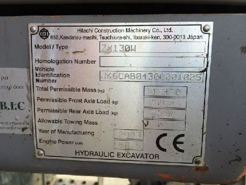 ZX130W รถตักล้อยาง Hitachi รถนอก นำเข้า โทร.กุ้ง:0813062283