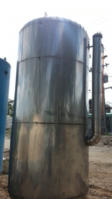 ขายถังสเตนเลสขนาดเส้นผ่านศูนย์กลาง 150 ซ.ม.สูง 4 เมตรน้ำหนัก 1,582กิโลกรัมราคา 90,000 บาท