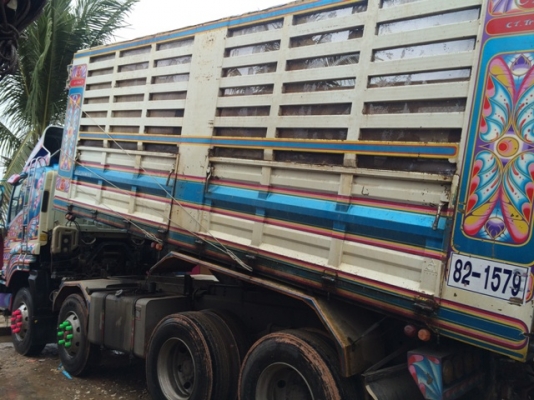 แสงฟ้าเต้นรถ///ขายรถพ่วง22ล้อDEGA-360 ดั้มแม่ลูกกระบะเหล็ก อุ่CT ปี52