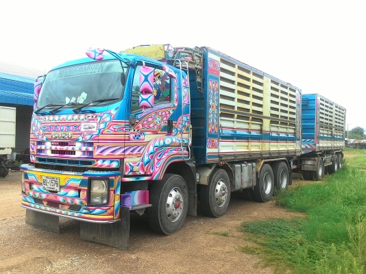 แสงฟ้าเต้นรถ///ขายรถพ่วง22ล้อDEGA-360 ดั้มแม่ลูกกระบะเหล็ก อุ่CT ปี52