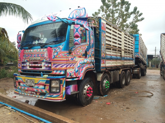 แสงฟ้าเต้นรถ///ขายรถพ่วง22ล้อDEGA-360 ดั้มแม่ลูกกระบะเหล็ก อุ่CT ปี52