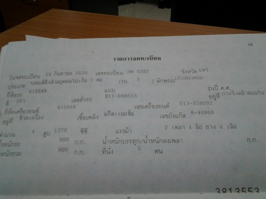 ขายเล่มทะเบียนนิสสันซันนี่ ขายเล่มทะเบียนนิสสันซันนี่