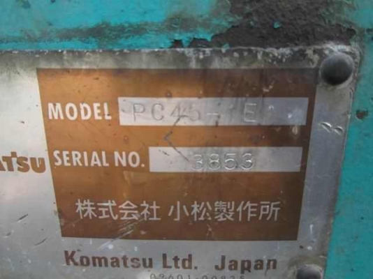มาใหม่!!! KOMATSU PC45-1E  เครื่องดำ เก่านอกญี่ปุ่นแท้ สภาพสวยมาก  พร้อมใช้งาน