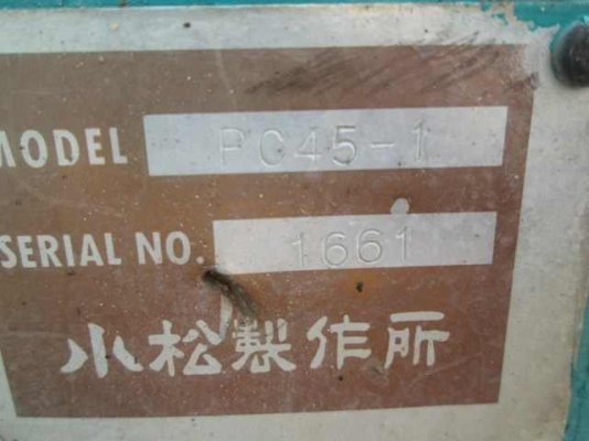 SALE___Komatsu PC45-1 (เครื่องเหลือง) เก่านอก ชั่วโมงการทำงานน้อย สภาพดี พร้อใช้งาน