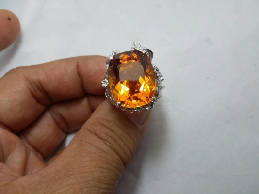 แหวนเงินพลอยซิสทีน