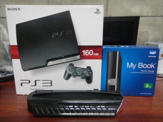 PS3 + My BOOK  3 TB + พัดลมระบายอากาศ