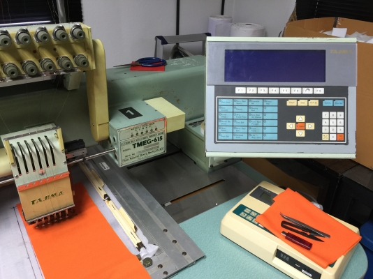 จักรปัก tajima tmeg 615 / เครื่องอัดลาย tajima / พร้อมด้ายปัก หลายพันหลอด