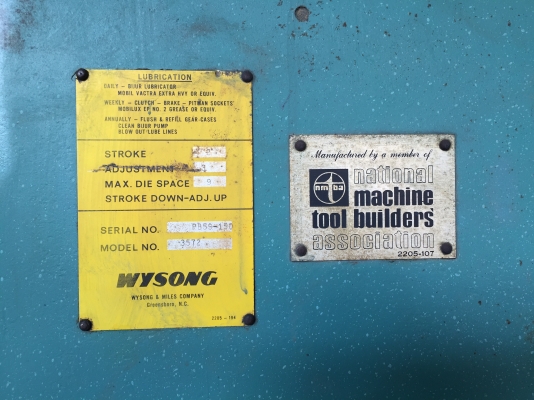 ขายเครื่องพับ WYSONG ระบบเกลียว