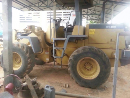 ขายด่วนรถตักนําเข้าKOMATSU-WA-100-3Eเอวอ่อนรถเดิมใช้งาน